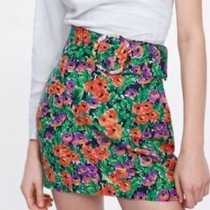 C29 ZARA limited edition floral printed skirt